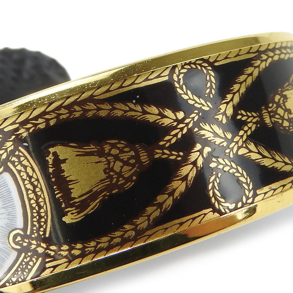 Hermes Hermes Emilel GM Cloisonne Bracelet Multicolor Metal Bangle - Picture 7 of 9